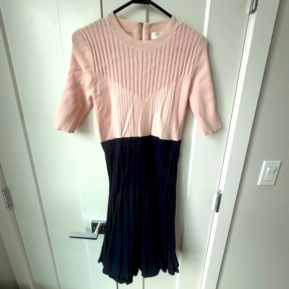 Pink and navy dress! Ted Baker London
